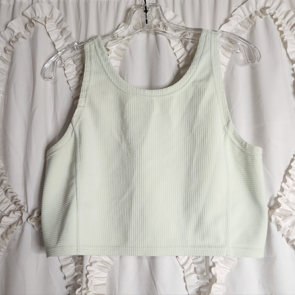 Lululemon Ribbed Softstreme Cropped Tank TopKohlrabi Green Size 12 - Picture 7 of 7